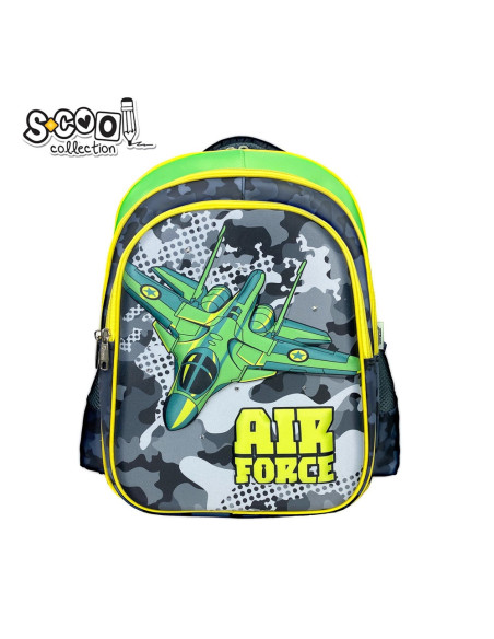 Ghiozdan 3D cu led AIR FORCE, 40x32x19.5 cm - S-COOL,SC2317