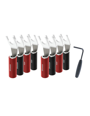 Mufe spada Audioquest SureGrip 100, silver plated, set 8