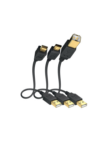 Cablu premium high speed USB2.0 A-B, 1m, Inakustik