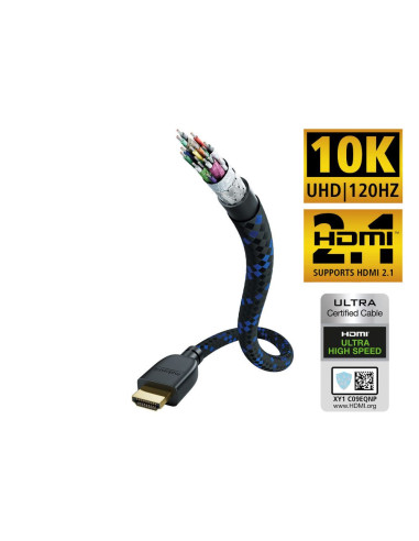 Cablu HDMI2.1, 10K@120Hz, Inakustik Premium, 3m, 00423530,423530