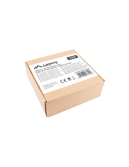 Cablu optic HDMI M/M V2.1, Lanberg, 50m,CA-HDMI-30FB-0500-BK Cablu optic HDMI M/M V2.1, Lanberg, 50m,CA-HDMI-30FB-0500-BK