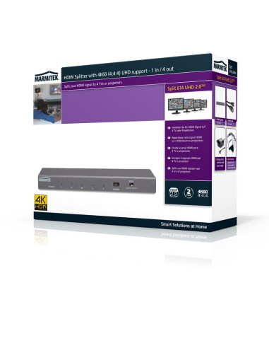 Splitter HDMI Marmitek cu 4K60 (4:4:4) si suport UHD, Split 614