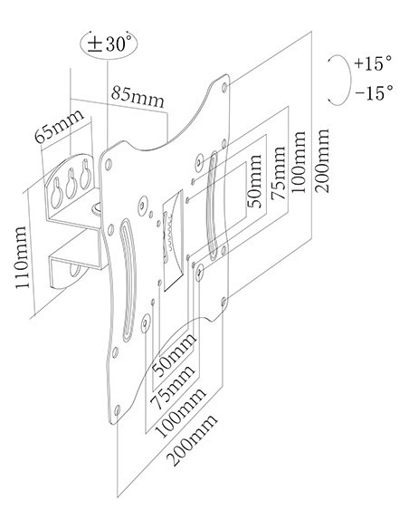 Suport TV perete Blackmount BM-CT42, diagonale 17''-42'' Suport TV perete Blackmount BM-CT42, diagonale 17''-42''