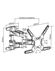 Suport TV de perete Full-Motion Blackmount ProAV BM-M50 2