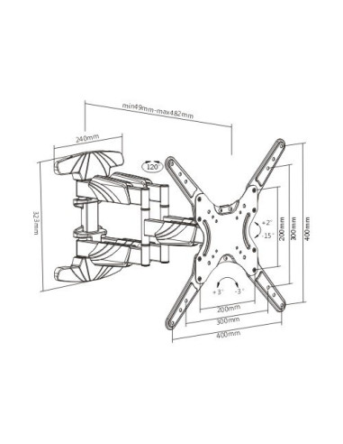 Suport TV de perete Full-Motion Blackmount ProAV BM-M50 Suport TV de perete Full-Motion Blackmount ProAV BM-M50