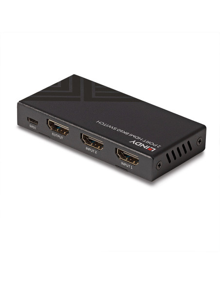 Switch HDMI 8K@60Hz, 2 in/1out Lindy 38337,38337