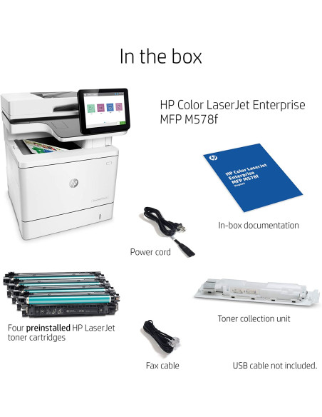 Multif. laser color A4 fax HP Color LaserJet Ent Flow MFP M578c