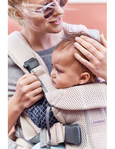 BabyBjorn - Marsupiu anatomic One Air - Pearly Pink, 3D
