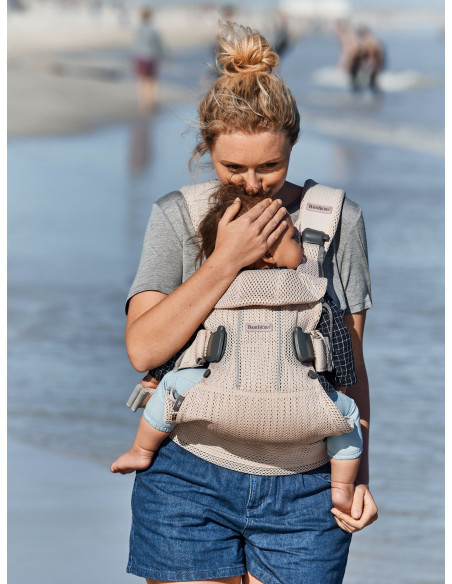 BabyBjorn - Marsupiu anatomic One Air - Pearly Pink, 3D