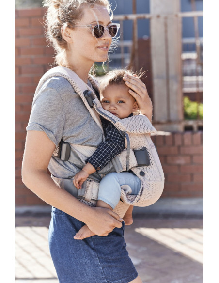 BabyBjorn - Marsupiu anatomic One Air - Pearly Pink, 3D