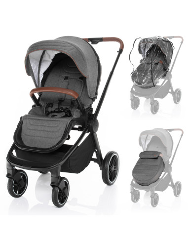 ZOPA - Carucior 2 in 1 Move Iron Grey/Black,BS-41495SET