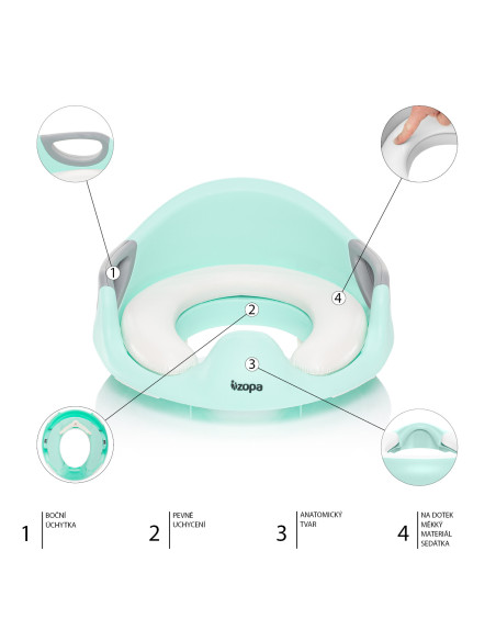 ZOPA - Reductor anatomic pentru toaleta, colac inclus Coach Ice