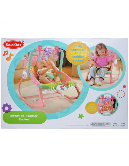 Leagan cu baterii pentru bebe, Roz,16759 Leagan cu baterii pentru bebe, Roz,16759