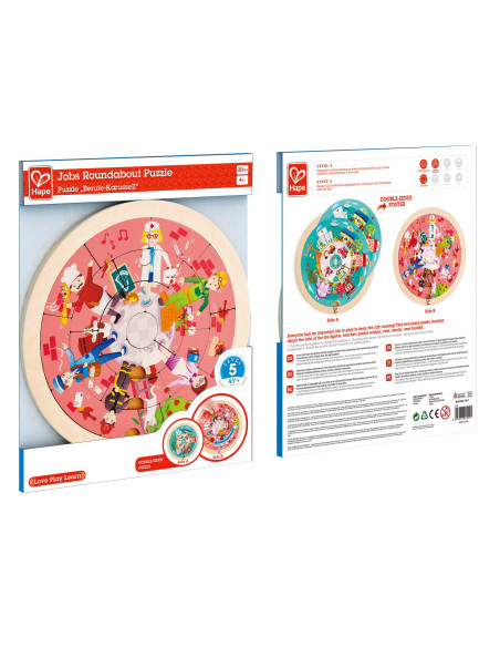 Hape Puzzle Rotund Cu 2 Fete,HapeE1624