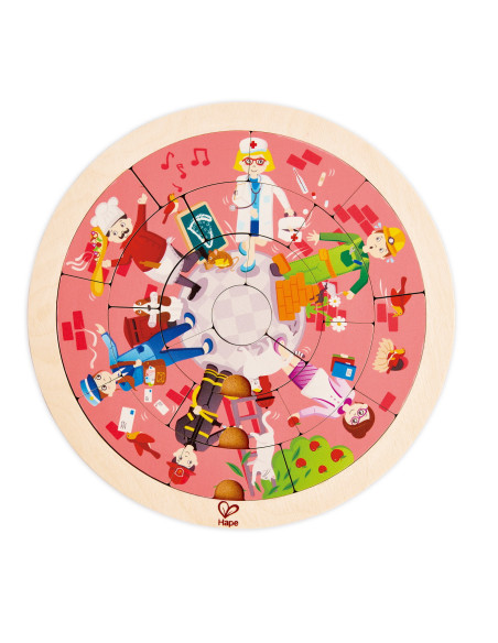 Hape Puzzle Rotund Cu 2 Fete,HapeE1624