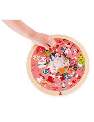 Hape Puzzle Rotund Cu 2 Fete,HapeE1624