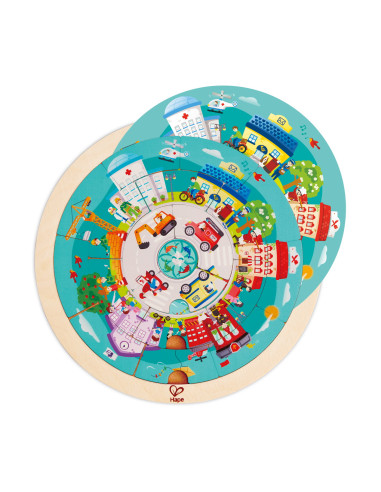 Hape Puzzle Rotund Cu 2 Fete,HapeE1624