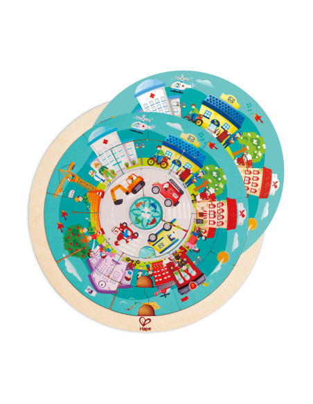 Hape Puzzle Rotund Cu 2 Fete,HapeE1624