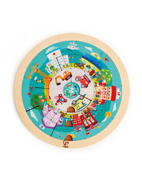 Hape Puzzle Rotund Cu 2 Fete,HapeE1624