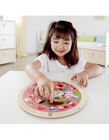 Hape Puzzle Rotund Cu 2 Fete,HapeE1624