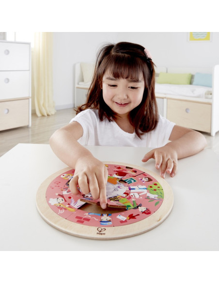 Hape Puzzle Rotund Cu 2 Fete,HapeE1624