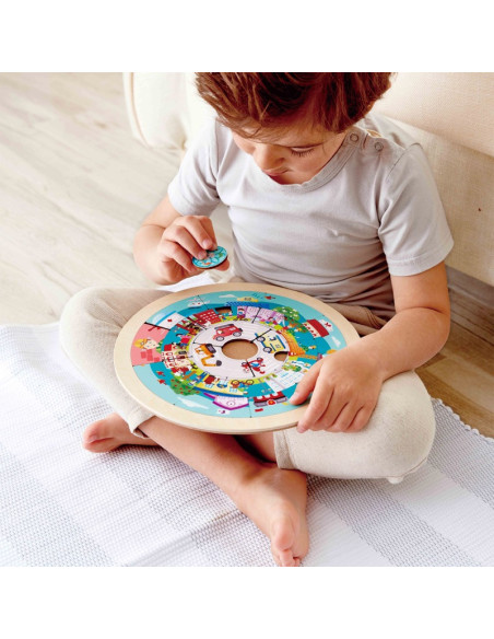 Hape Puzzle Rotund Cu 2 Fete,HapeE1624