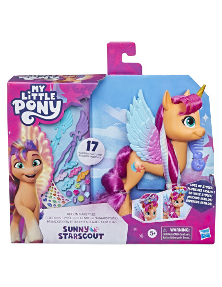 My Little Pony Ribbon Hairstyles Figurina Sunny Starscout,F3873