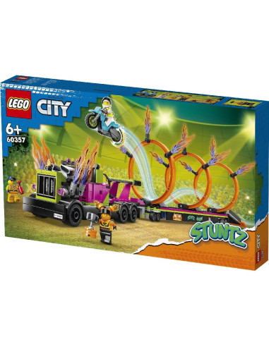 Lego City Camion De Cascadorie Si Provocarea Cercurilor De Foc