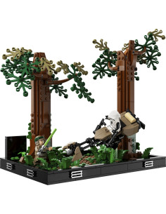Lego Star Wars Diorama De Urmarire Cu Speederul Pe Endor 2