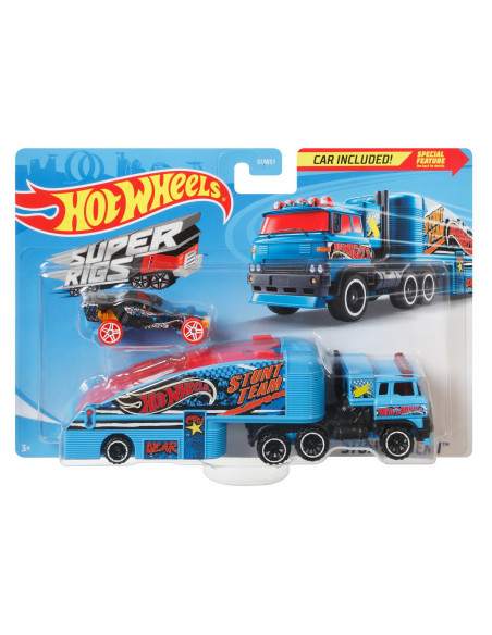 Set Camion Si Masina Sport Hot Wheels Stuntin Semi,MTBDW51_GBF16
