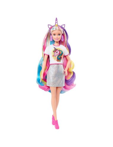 Papusa Barbie Set De Joaca Parul Stralucitor,MTGHN04