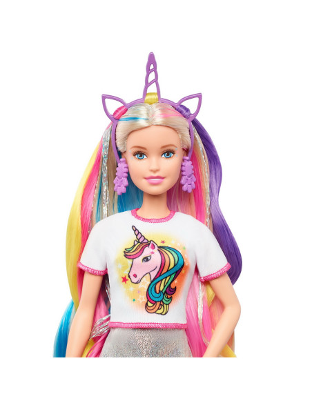 Papusa Barbie Set De Joaca Parul Stralucitor,MTGHN04