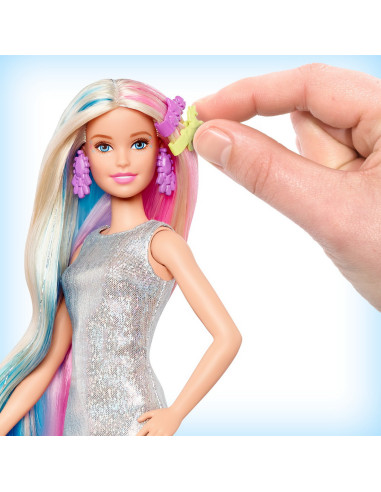 Papusa Barbie Set De Joaca Parul Stralucitor,MTGHN04