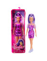 Papusa Barbie Fashionista Cu Par Mov Cu Rochie Cu Umeri