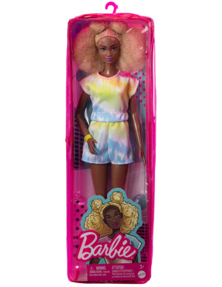 Papusa Barbie Fashionista Cu Par Afro Blond,MTFBR37_HBV14