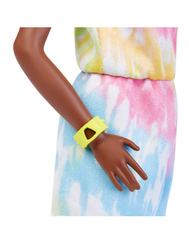 Papusa Barbie Fashionista Cu Par Afro Blond,MTFBR37_HBV14