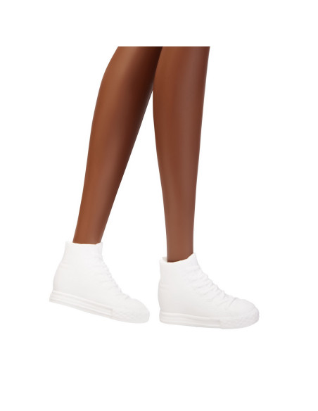 Papusa Barbie Fashionista Cu Par Afro Blond,MTFBR37_HBV14