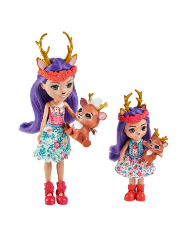 Enchantimals Set Papusi Surori Si Animalutele Lor Danessa Deer