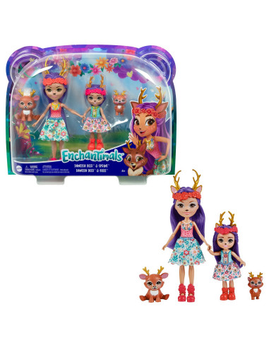 Enchantimals Set Papusi Surori Si Animalutele Lor Danessa Deer