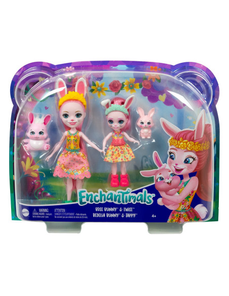 Enchantimals Set Papusi Surori Si Animalutele Lor Bree Bunny Si