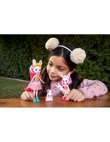 Enchantimals Set Papusi Surori Si Animalutele Lor Bree Bunny Si