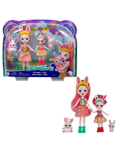 Enchantimals Set Papusi Surori Si Animalutele Lor Bree Bunny Si