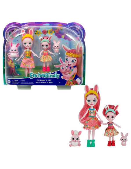 Enchantimals Set Papusi Surori Si Animalutele Lor Bree Bunny Si