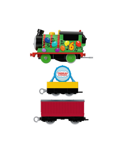 Thomas Locomotiva Motorizata Percy Cu 2 Vagoane,MTHFX97_HDY72