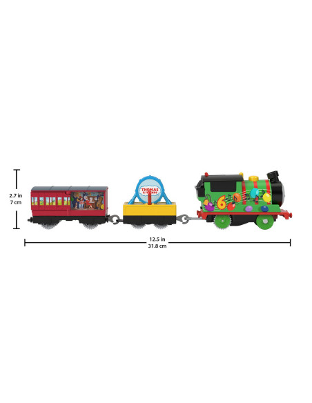 Thomas Locomotiva Motorizata Percy Cu 2 Vagoane,MTHFX97_HDY72