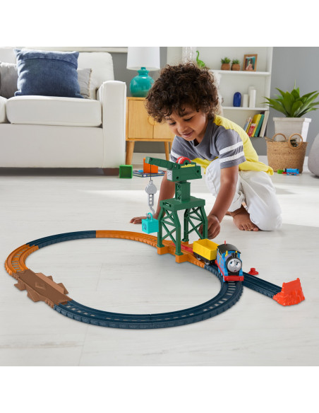 Thomas Set De Joaca Cu Locomotiva Cranky Motorizata Si