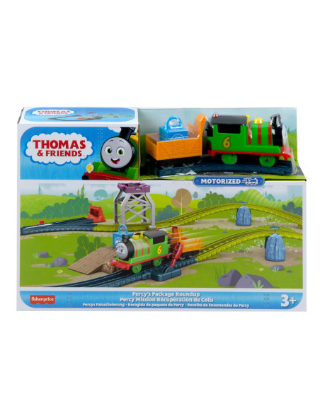Thomas Set De Joaca Cu Locomotiva Percy Motorizata Si