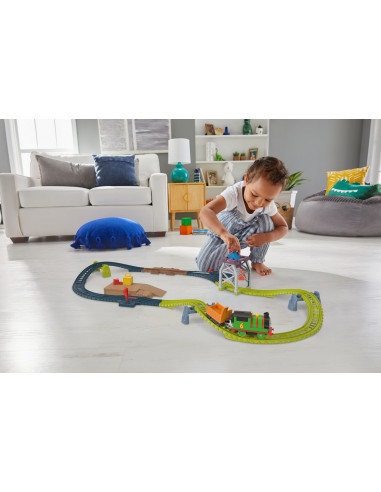 Thomas Set De Joaca Cu Locomotiva Percy Motorizata Si