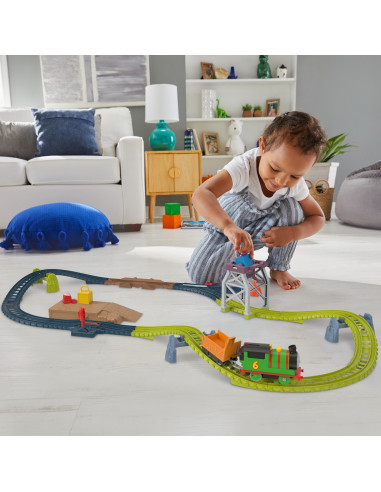 Thomas Set De Joaca Cu Locomotiva Percy Motorizata Si