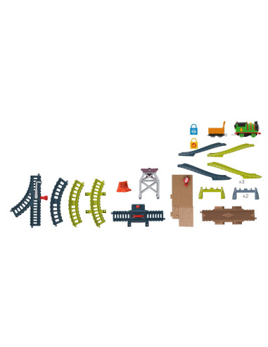 Thomas Set De Joaca Cu Locomotiva Percy Motorizata Si